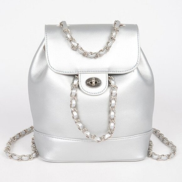 Faux Leather Flap Backpack - Picture 4 of 4